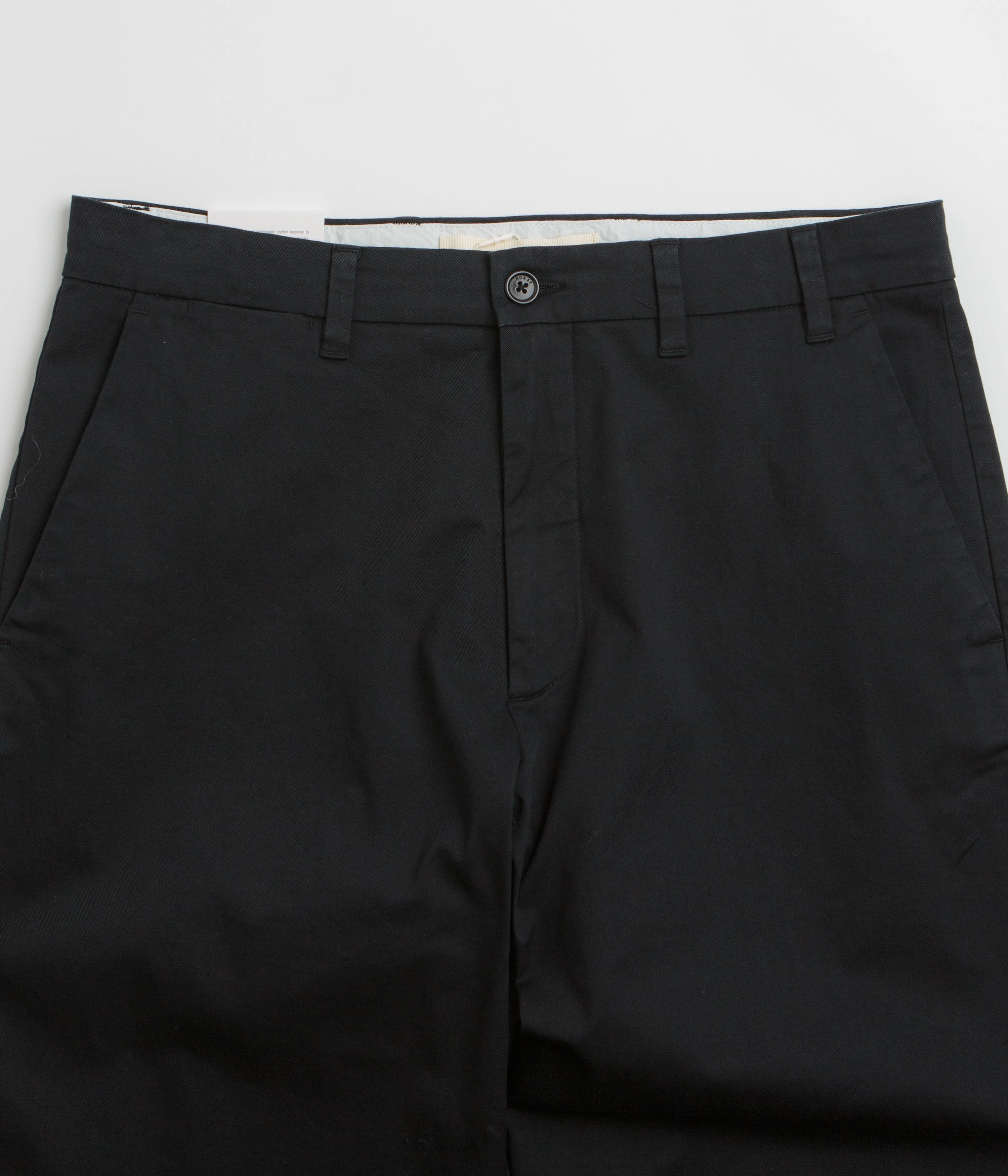 Norse Projects Standard Wide Chino - Black FlexibleStretchWeave Fashion Forward