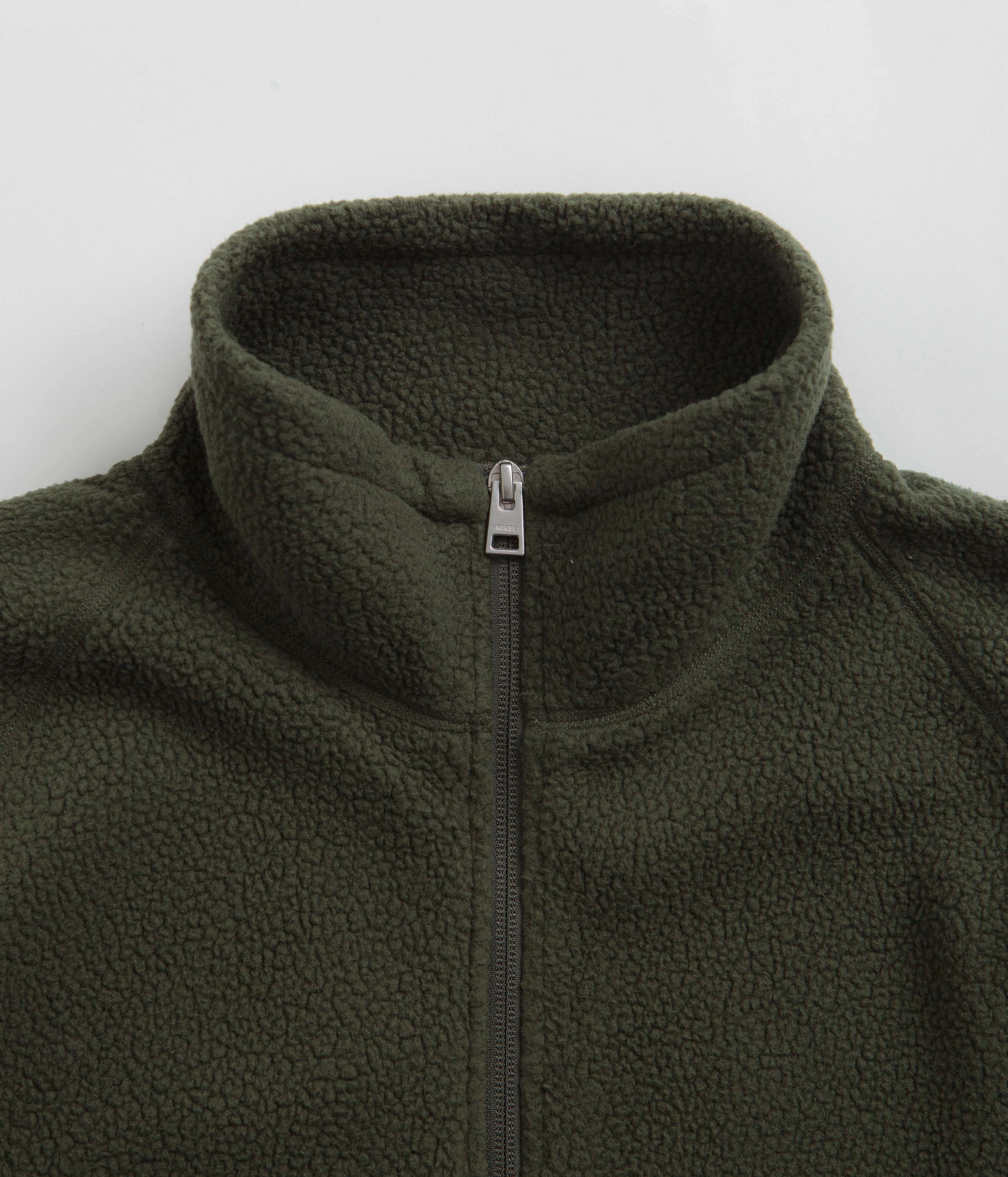 Pub Norse Projects Tycho Pile Fleece Full Zip Jacket - Ivy Green