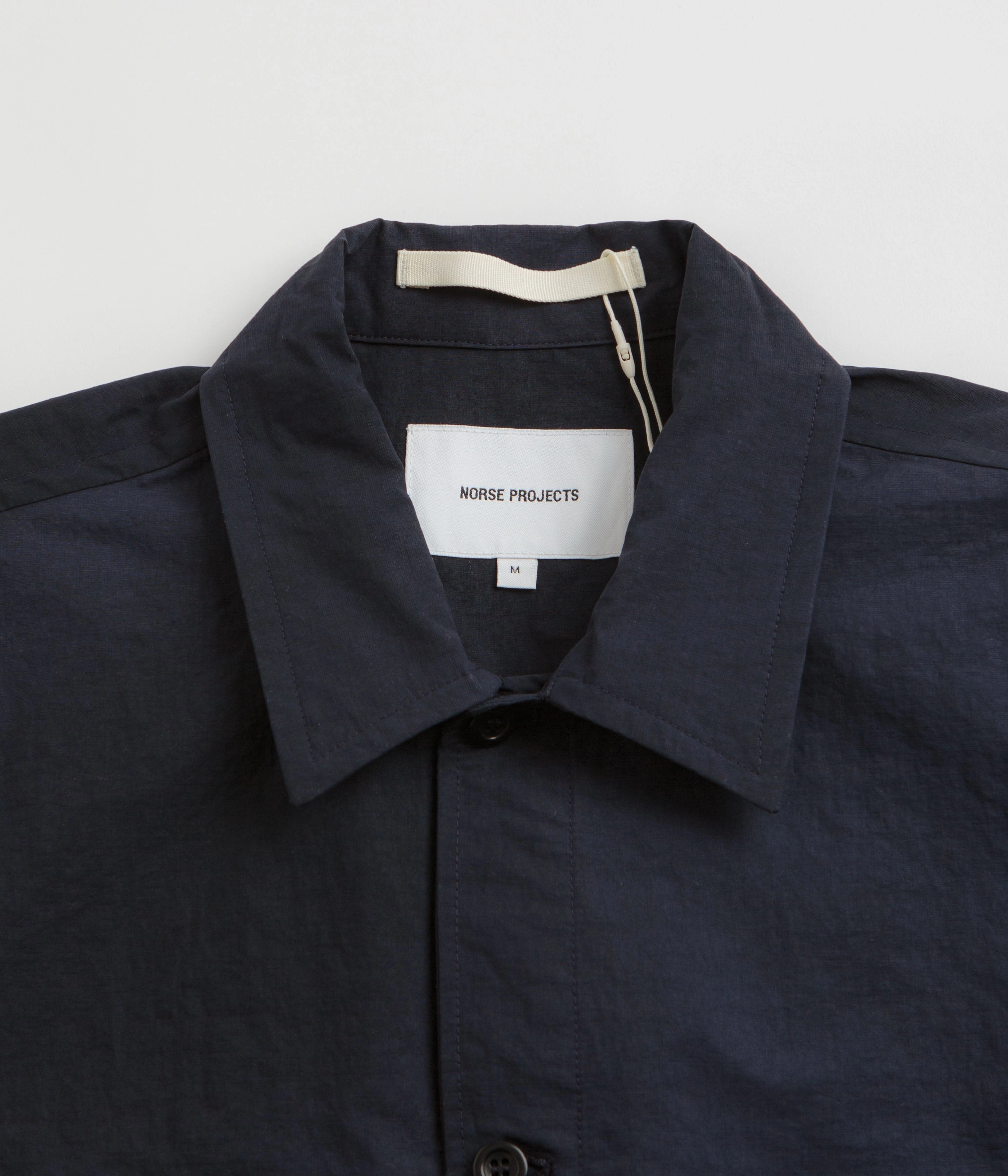 Norse Projects Ulrik Wave Dye Overshirt - Dark Navy Premium Fit