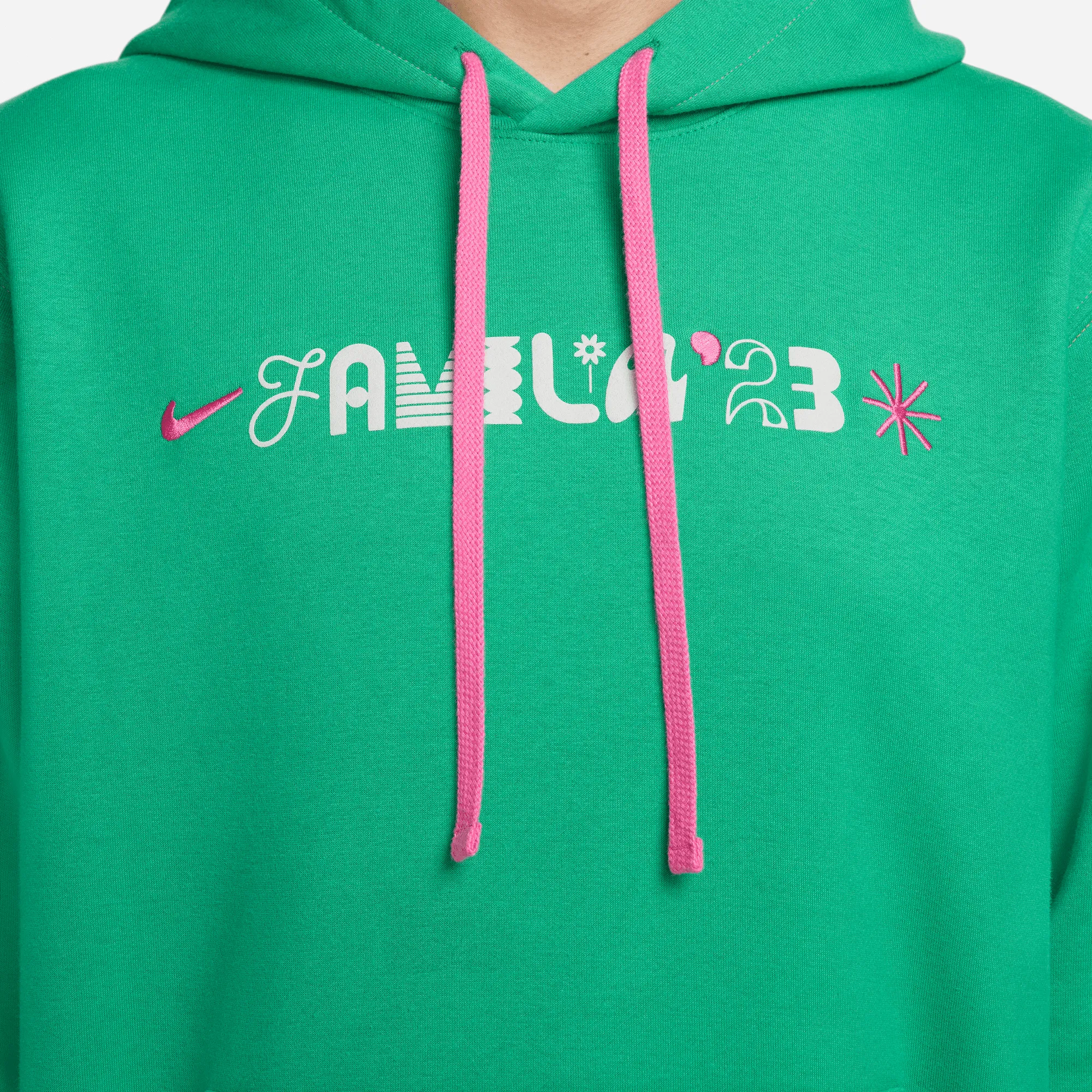 Vacation Mood Hike Fit NSW CLUB FLEECE HOODIE "LA FAMILIA" - STADIUM GREEN"