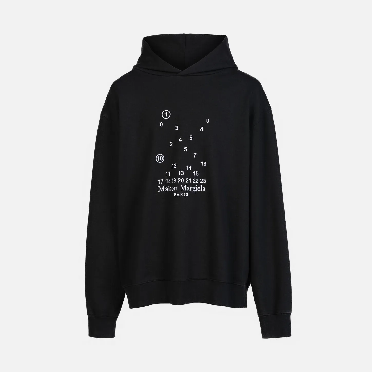 NUMBERS LOGO HOODIE - BLACK MultiPocket System