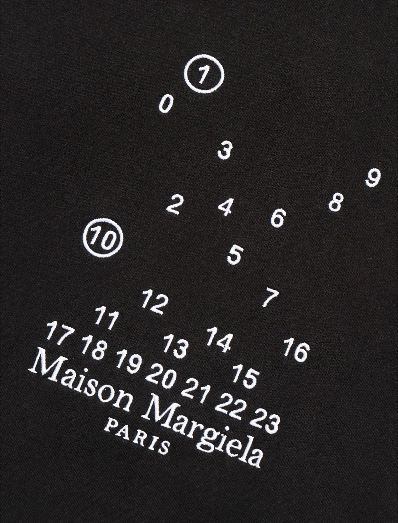 pack light MultiPocket System NUMBERS LOGO HOODIE - BLACK