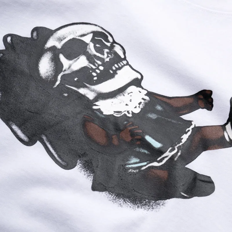 Babylon Baby Doll Tee - White Cloudy day graphic hem
