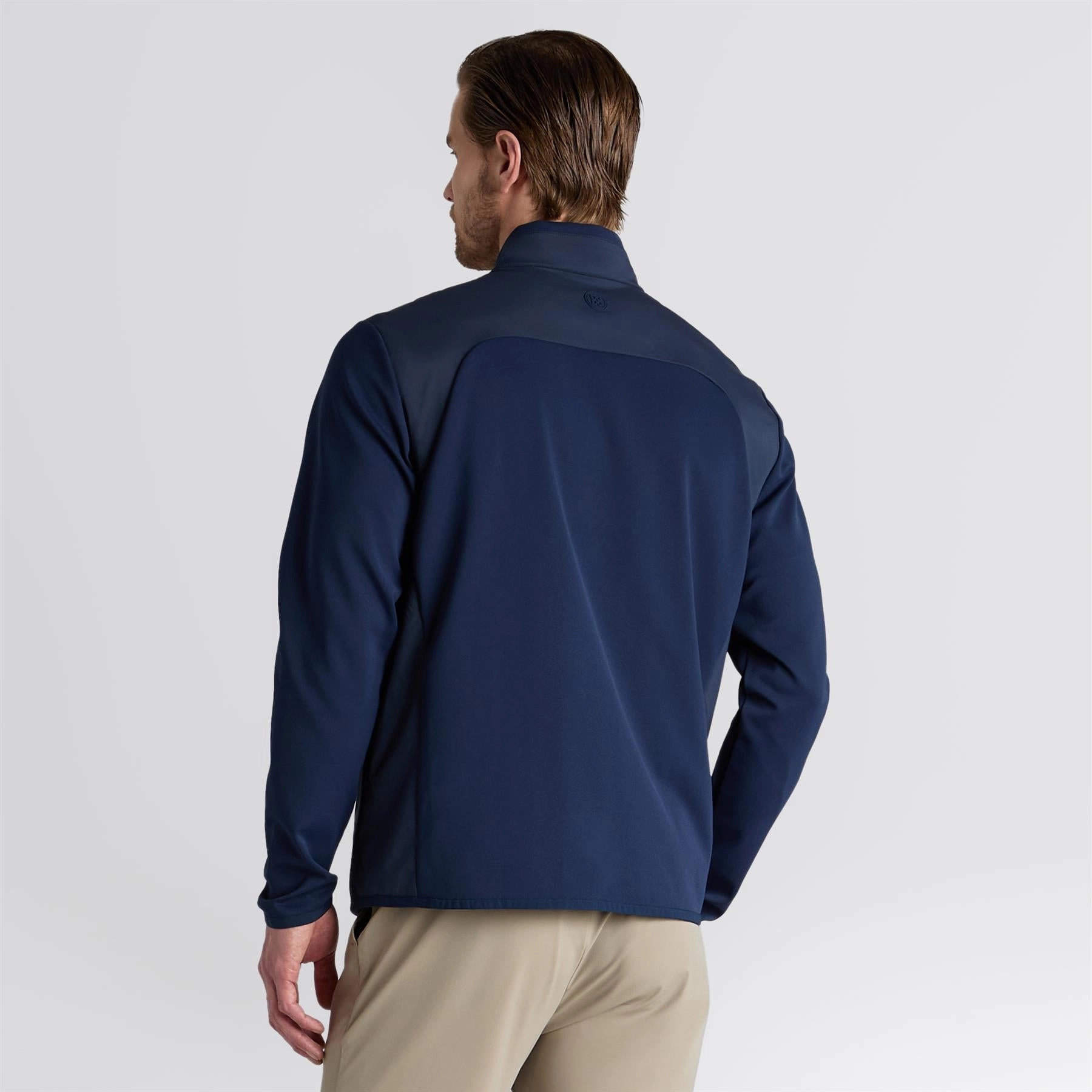 Nylon Panelled Quarter Zip Jacket Twilight Benchmark