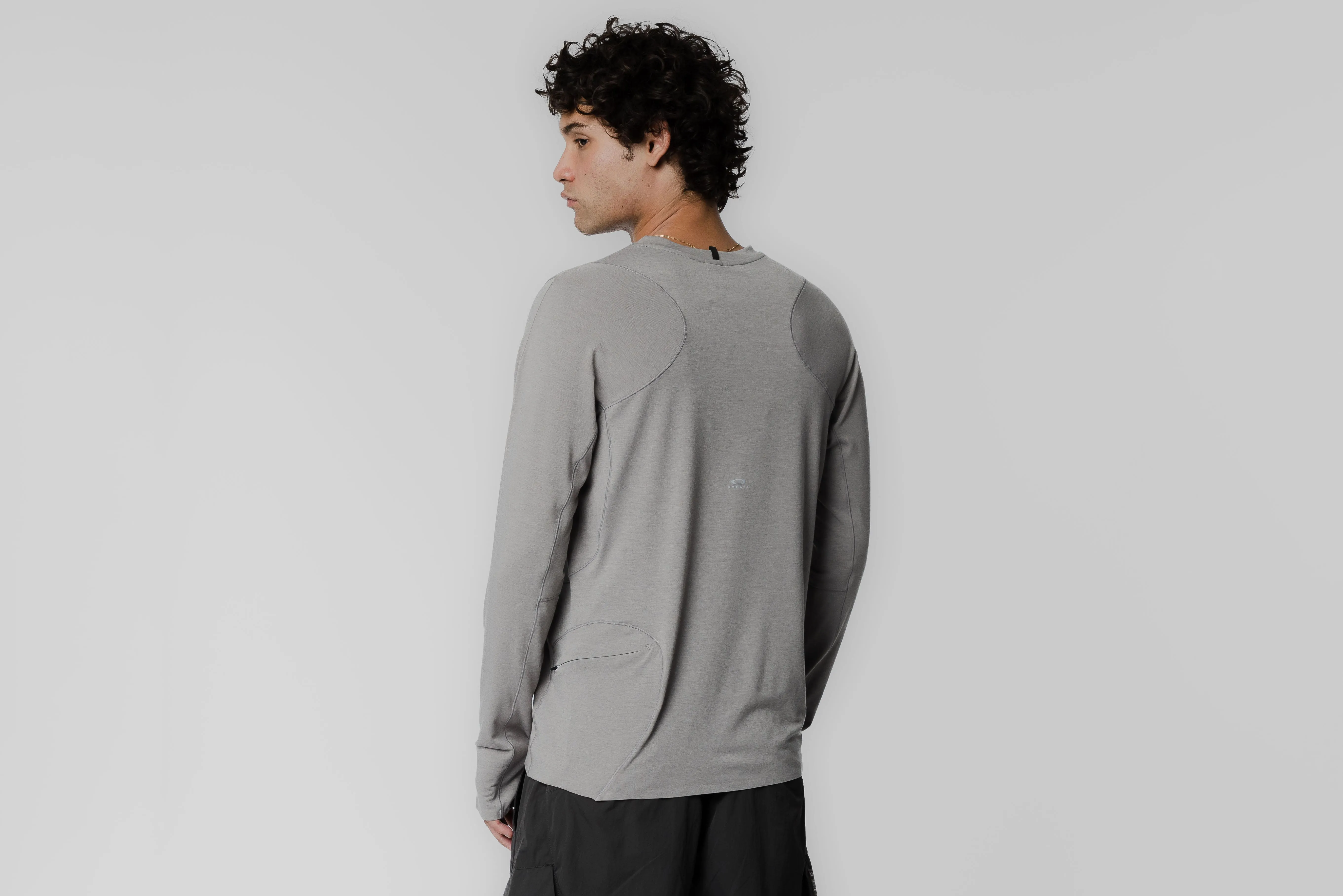 Metallic Fiber Blend Bonded Seam Construction Oakley Latitude Flight Shell Tee