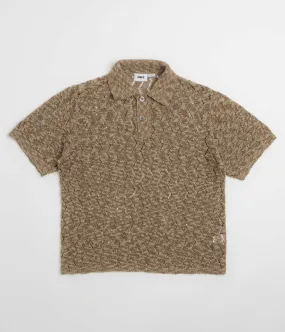 Obey Andre Polo Short Sleeve Sweatshirt - Toffee Brown hypoallergenic