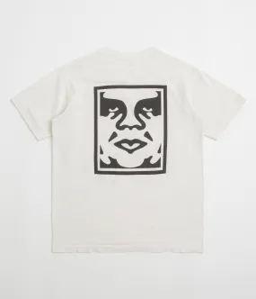 classicness Obey Bold Icon Face T-Shirt - Pigment Chalk