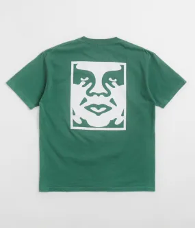 Multi Directional Stretch school event Obey Bold Icon Face T-Shirt - Pigment Rain Forest