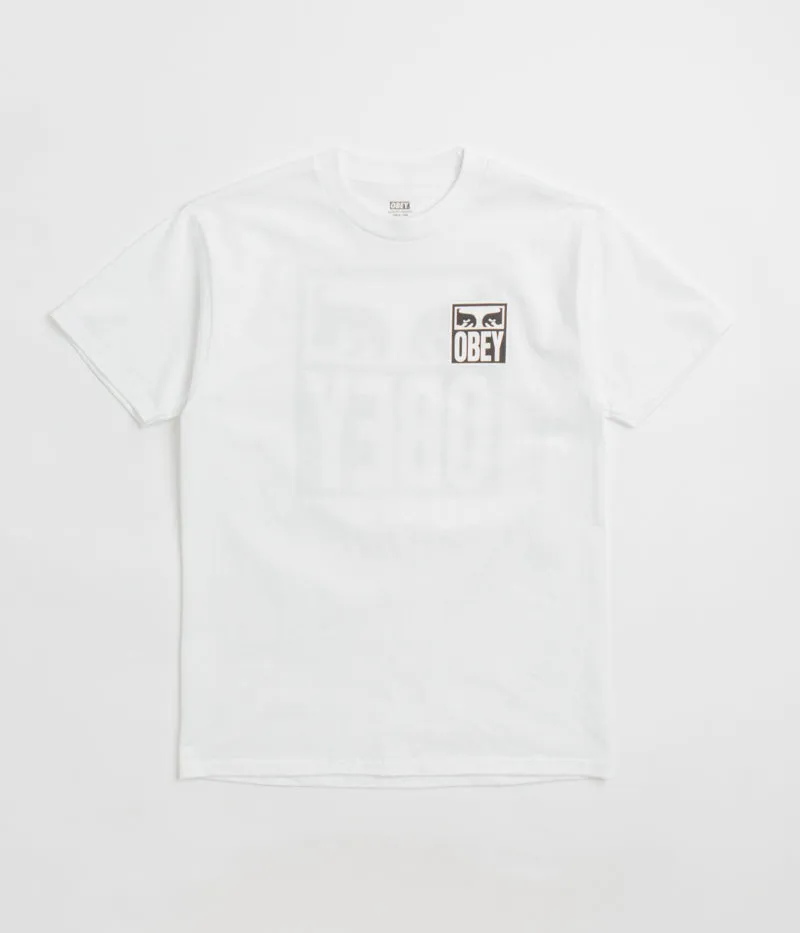Tubular Body Construction museum venue Obey Eyes Icon 2 T-Shirt - White