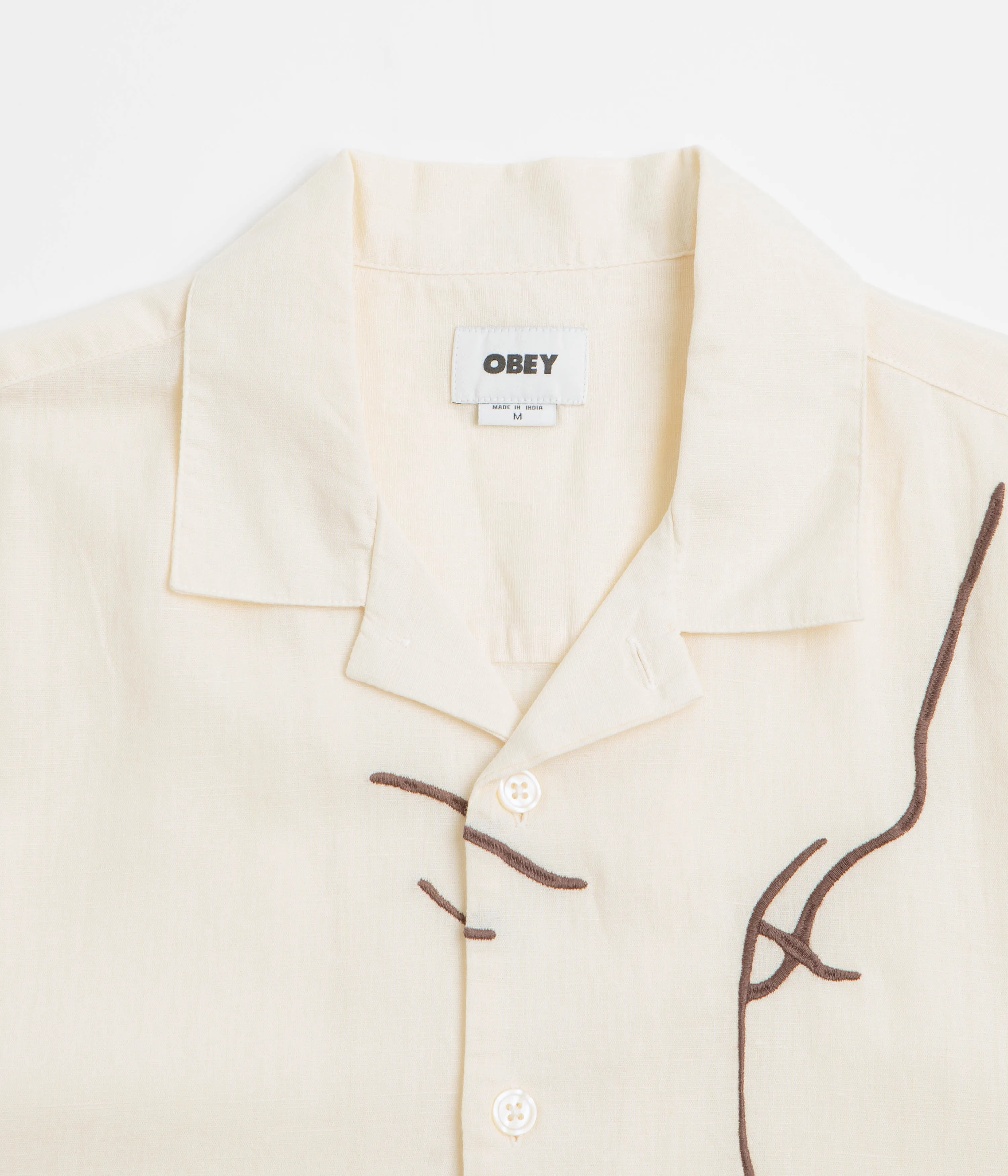 Anti Odor Treatment Obey Frances Short Sleeve Shirt - Unbleached Multi