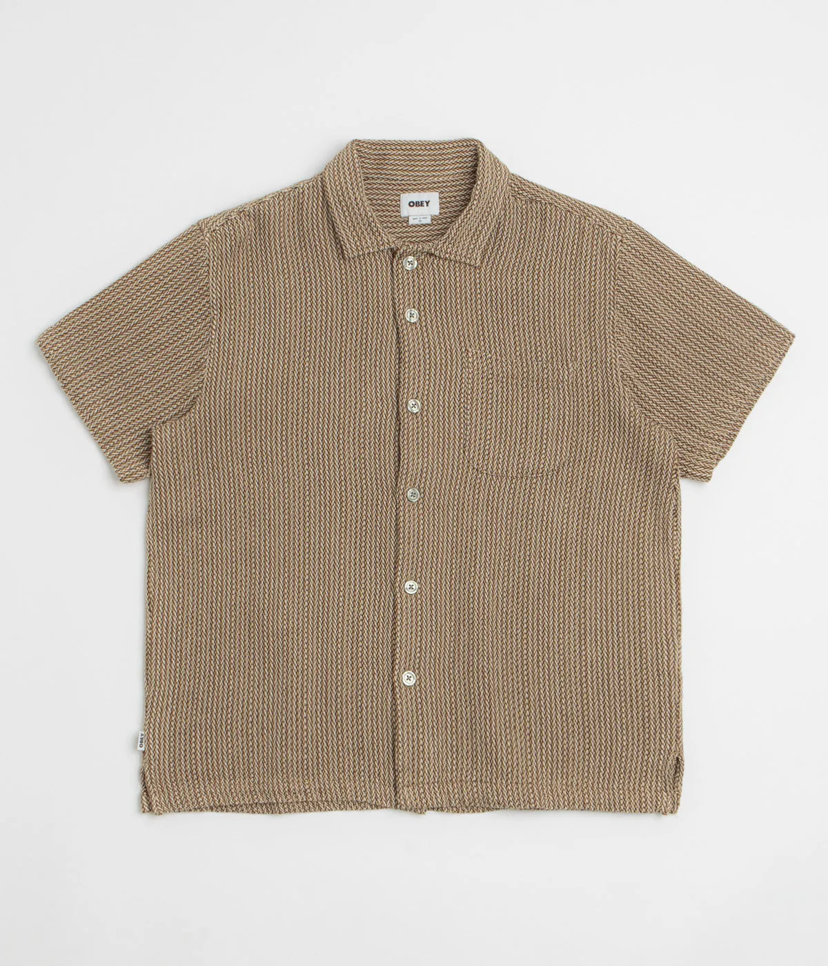 Obey Horace Short Sleeve Shirt - Unbleached Multi Year-Round Wear Practical Choice