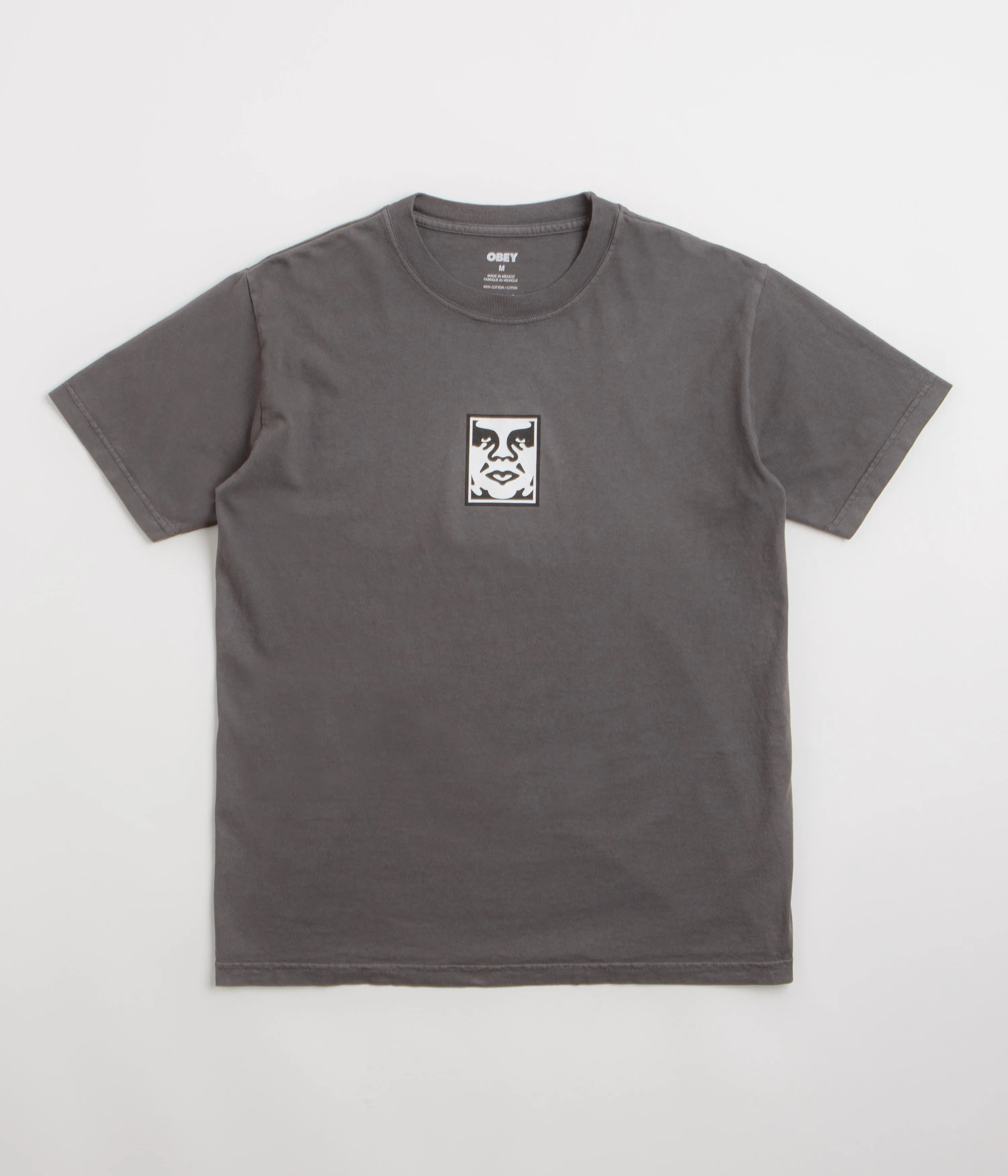 Obey Icon Face T-Shirt - Pigment Dusty Black Rural area