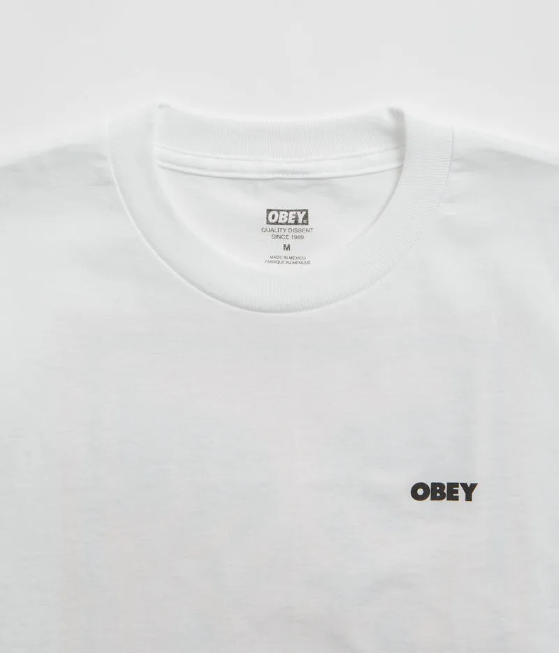 hotel Obey Icon Stencil Flame T-Shirt - White