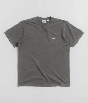 Limited Edition Windy day Obey Lowercase Pigment T-Shirt - Digital Black