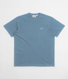 Elderly Obey Lowercase Pigment T-Shirt - Pigment Coronet Blue