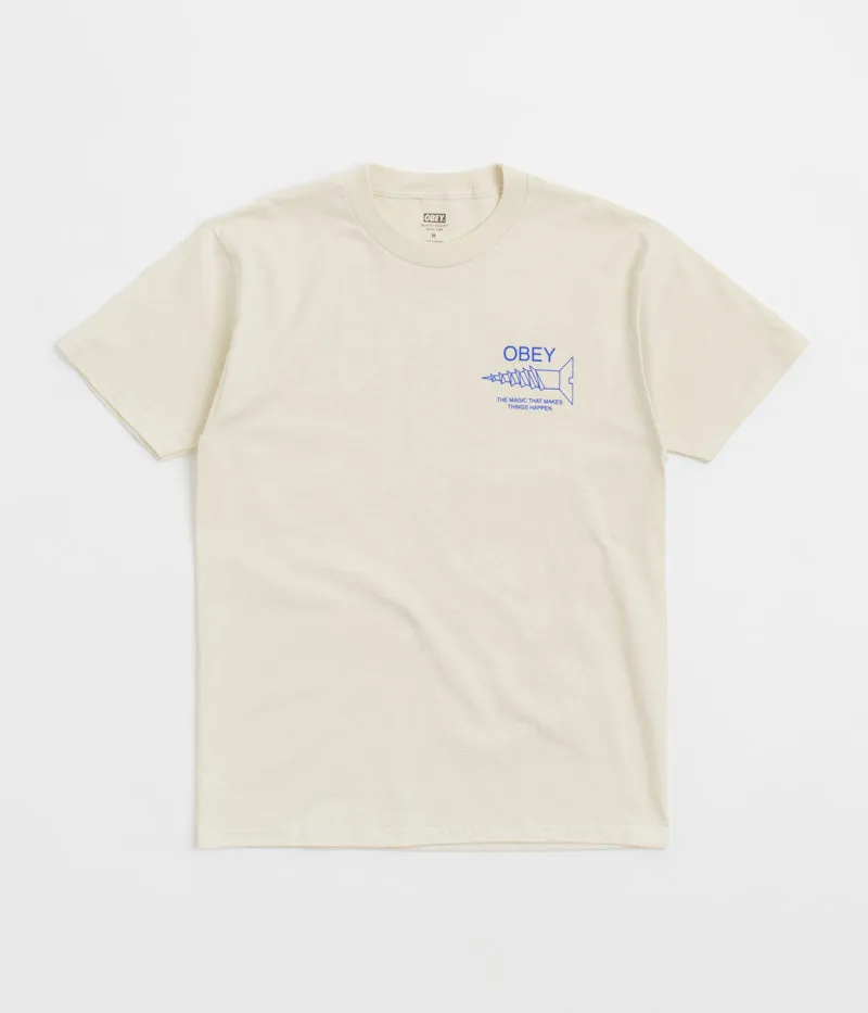 modern hem Youth Obey Magic T-Shirt - Cream