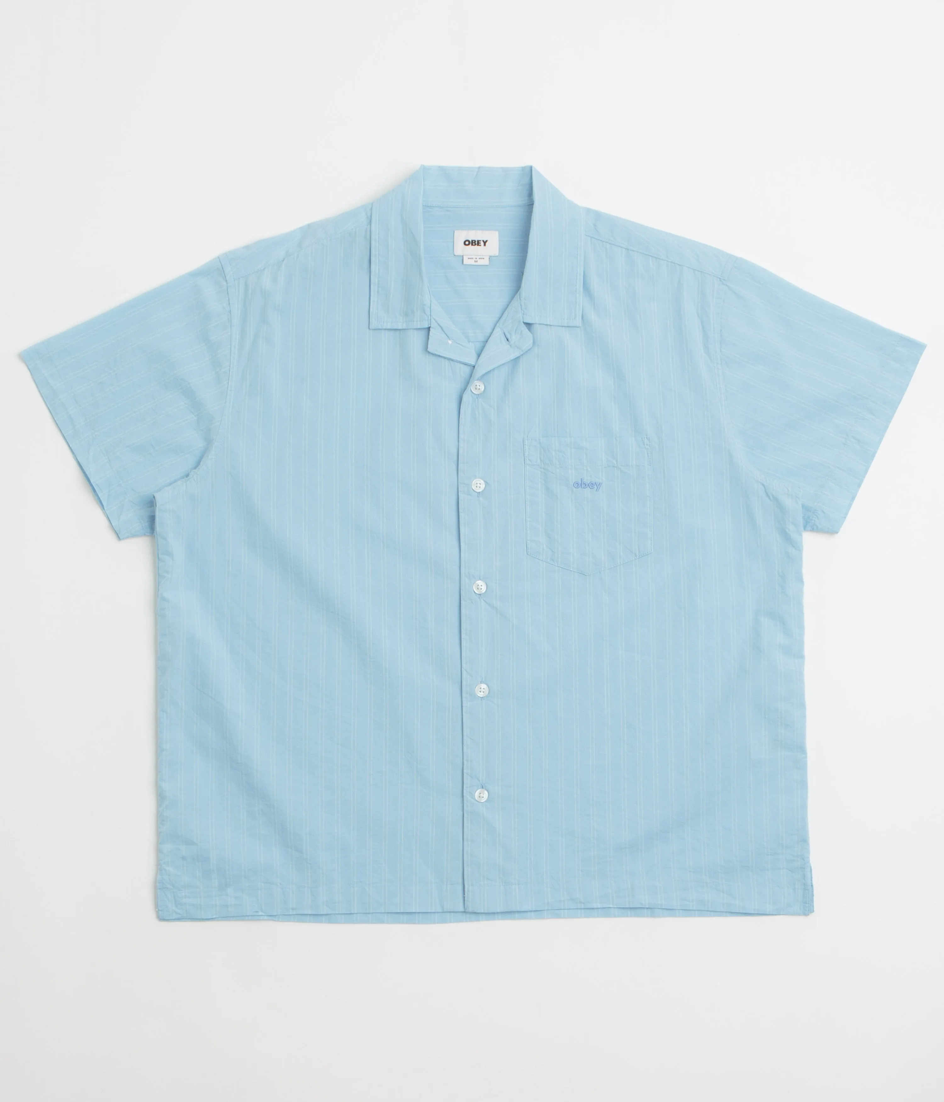Eco-Friendly Choice Obey Rizzo Short Sleeve Shirt - Cerulean Multi