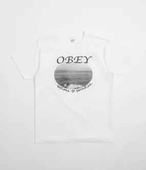 surfing venue High-waisted Obey Welcome To Paradise T-Shirt - White