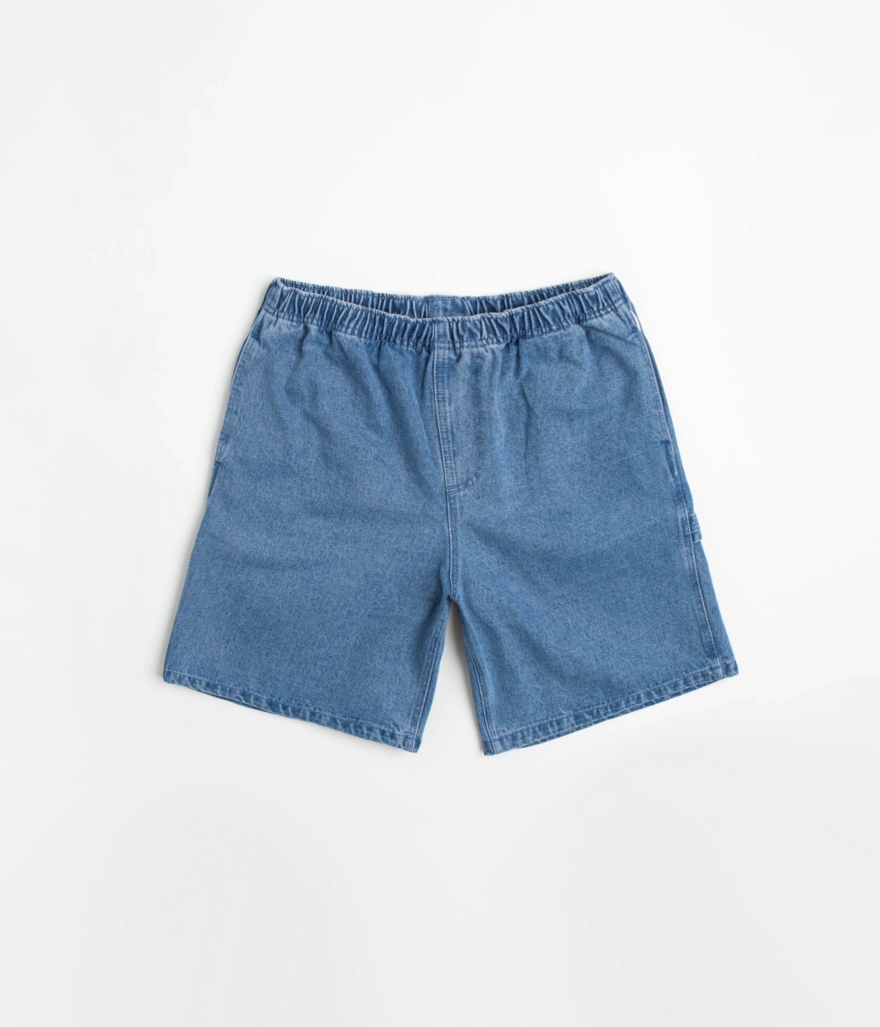 poolside fashion Obey Easy Denim Carpenter Shorts - Light Indigo