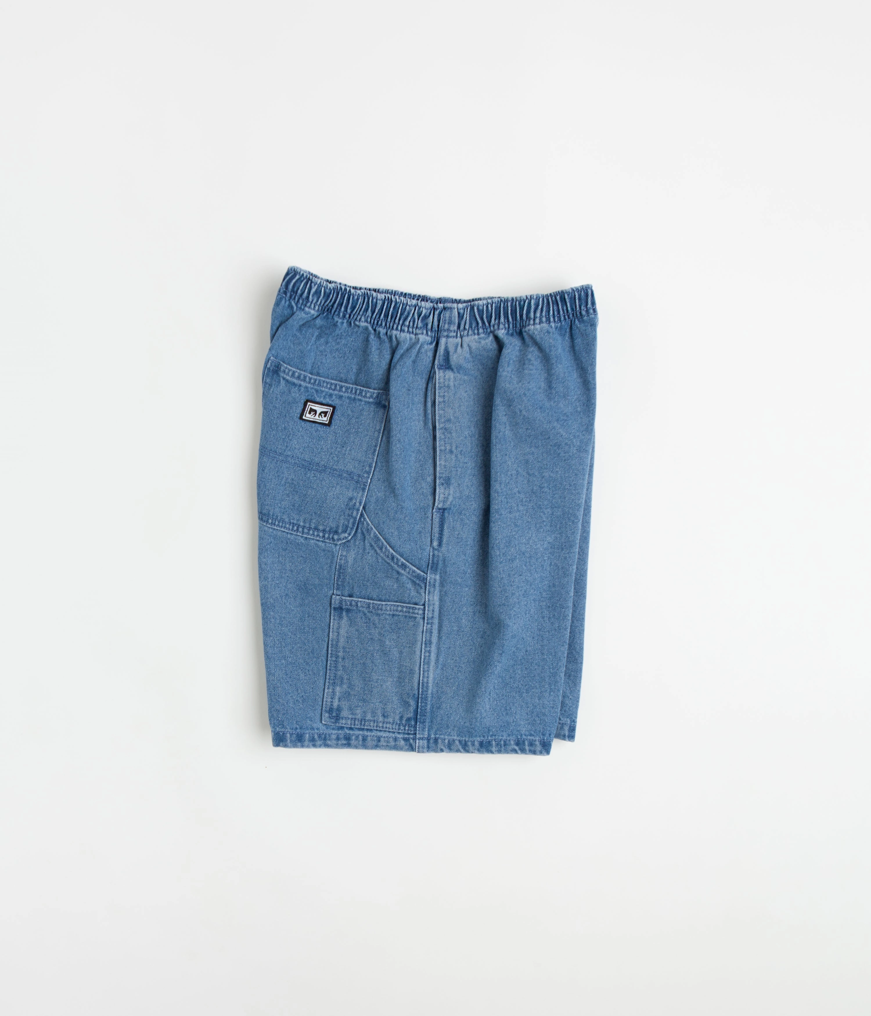 Warm Weather Style summer breeze Obey Easy Denim Carpenter Shorts - Light Indigo