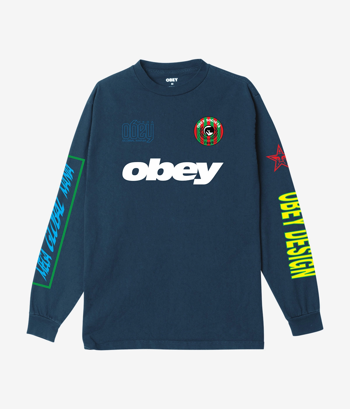 Obey Mega Global Mania Ls T-Shirt Plus Size Fit