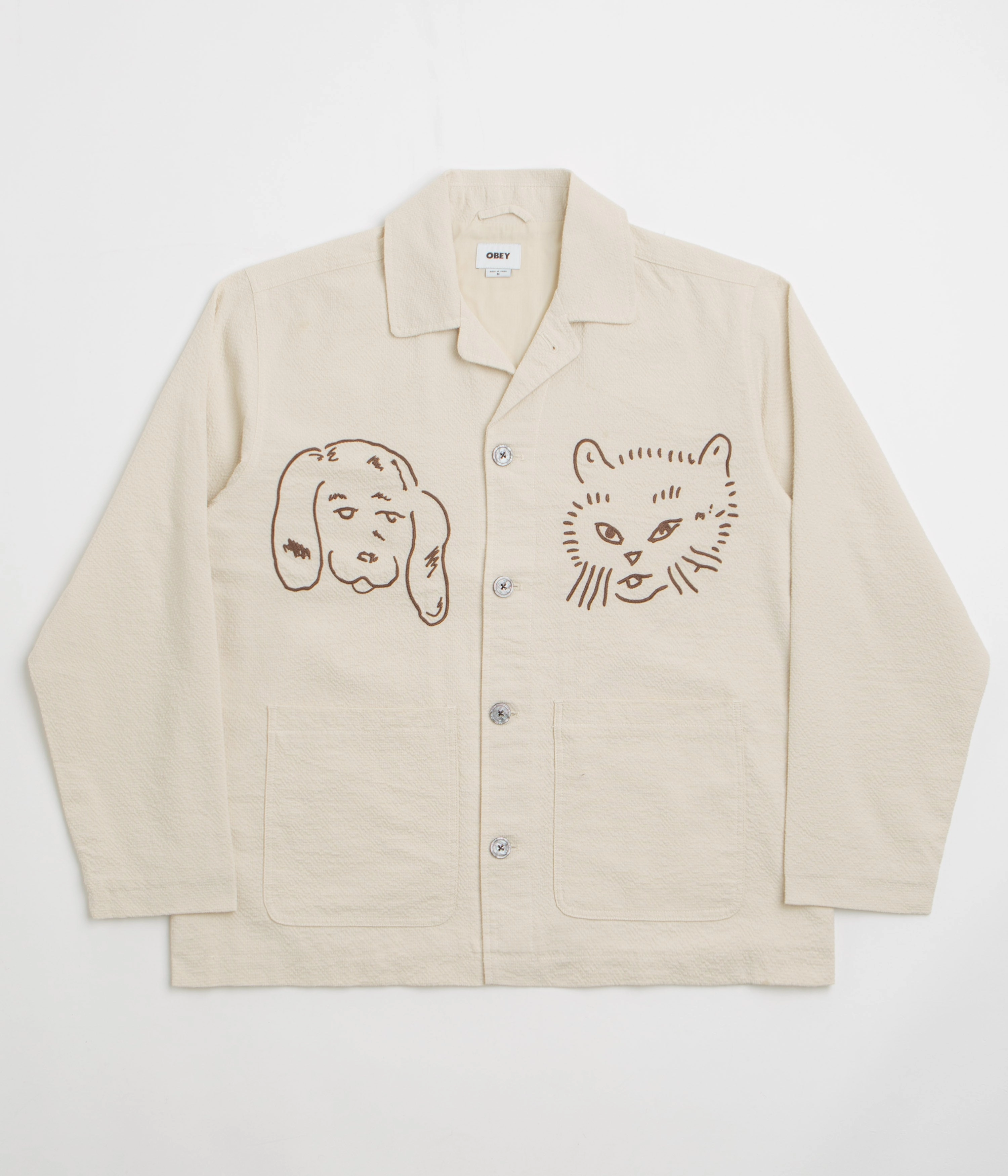Obey Vesta Shirt Jacket - Egret Antiperspirant
