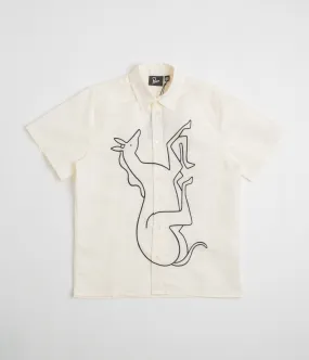 Black Tie Optional by Parra Vertical Horse Short Sleeve Shirt - Off White
