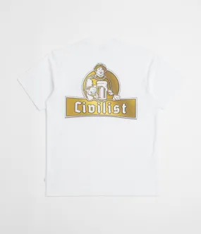 Civilist Schulle Chrome T-Shirt - White rolled sleeves