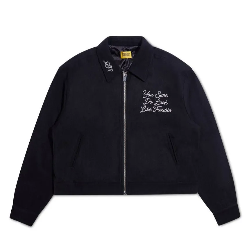 Waterproof Stitch Details Business Attire Wool Trouble Jacket