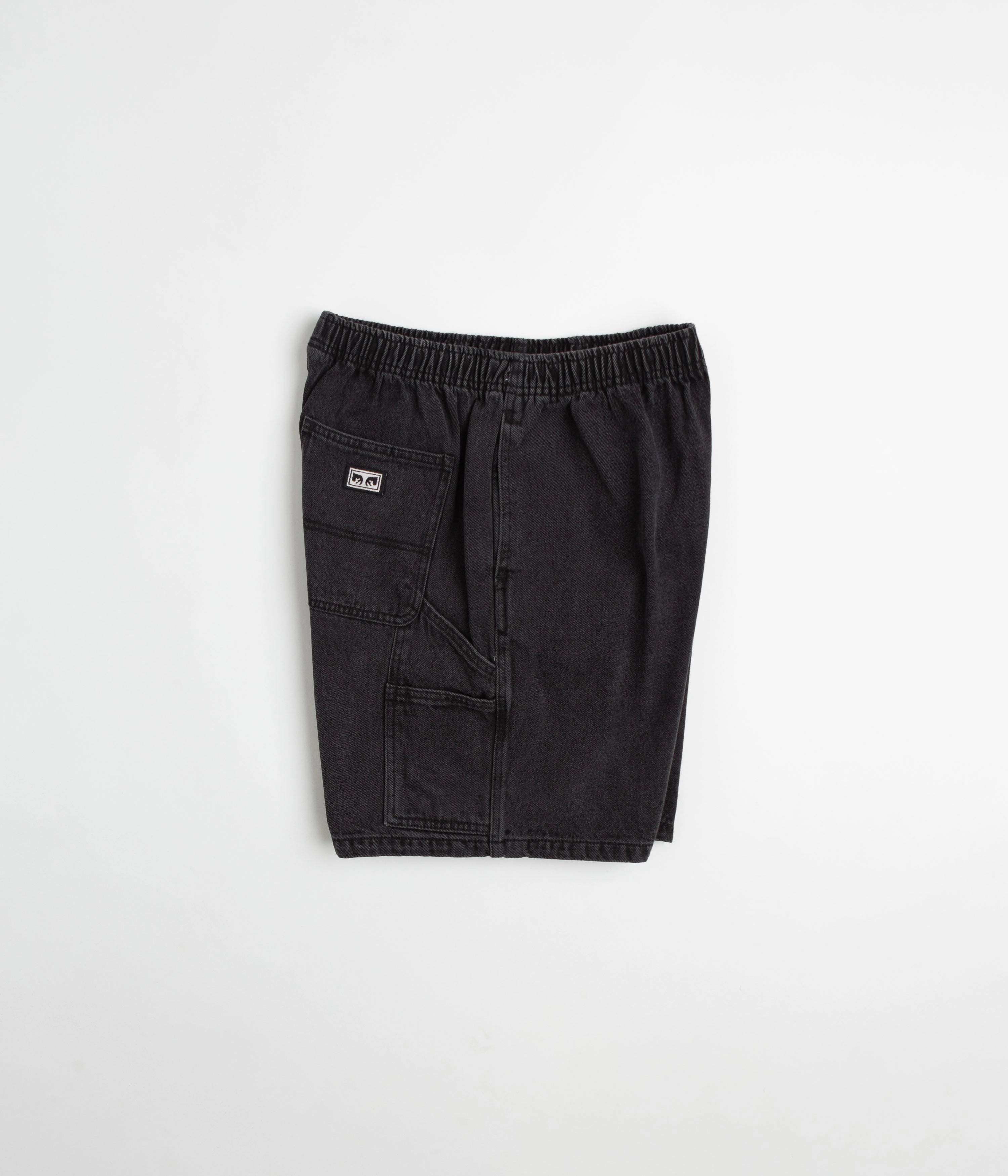 Playful Style SoftInnerLining Obey Easy Denim Carpenter Shorts - Black