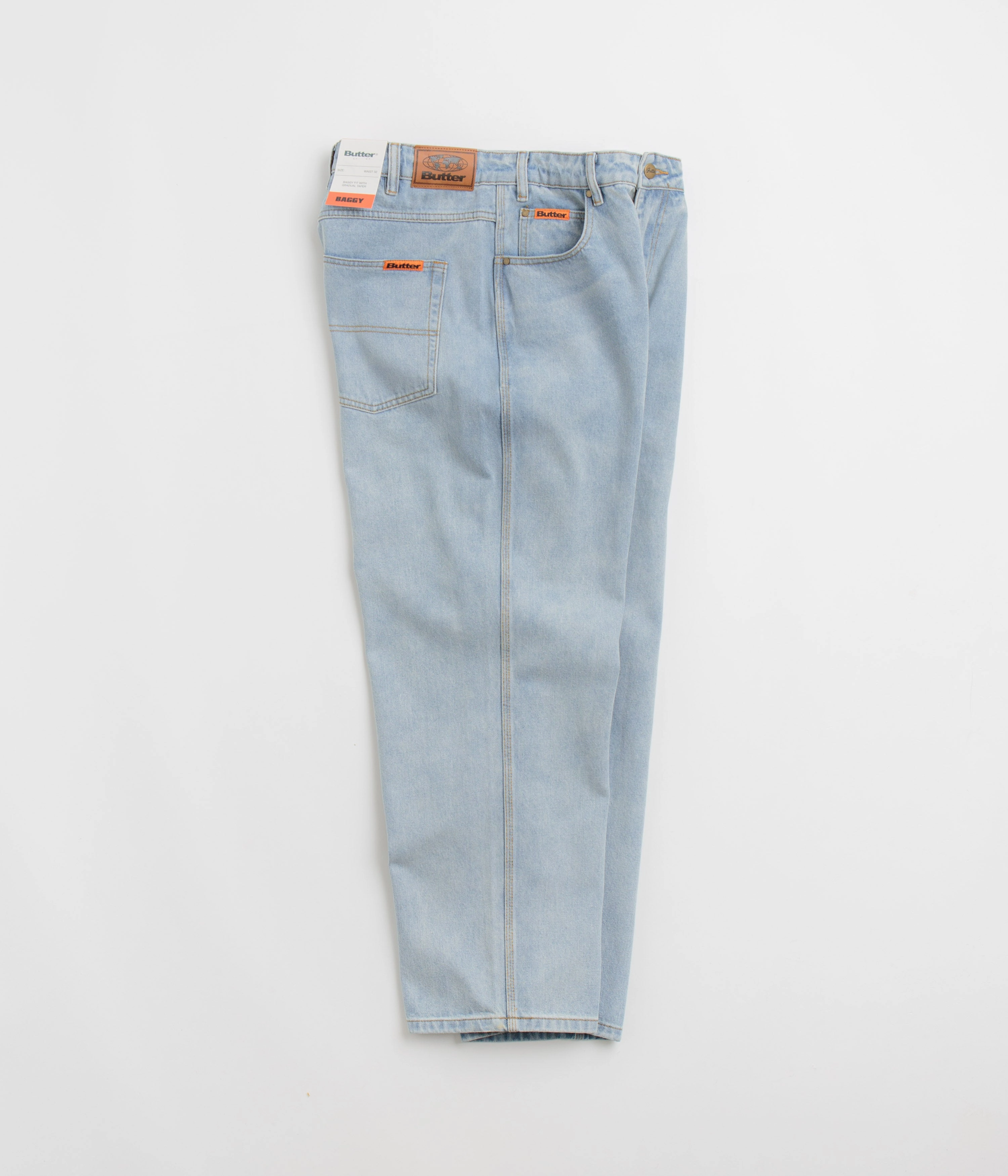 Butter Goods Baggy Jeans - Light Blue / Blue Cozy Design