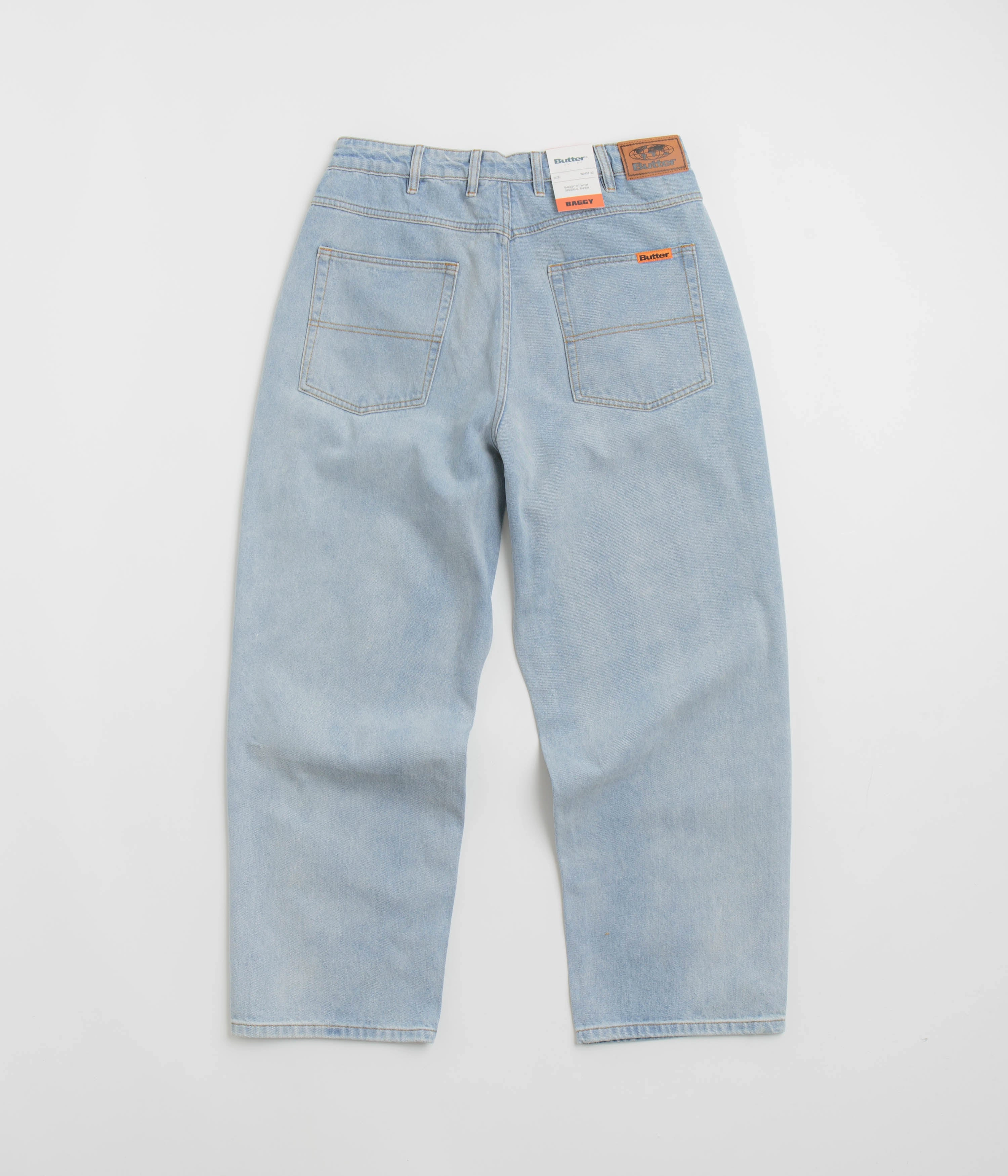 Butter Goods Baggy Jeans - Light Blue / Blue Relaxed Comfort