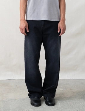 Quick Release Buckle Non Irritating Tags Straight Cut Jeans (Faded Black)