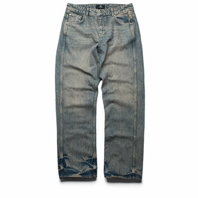 Represent R2 Denim Pants - Blue/Cream Wool Fit Mom Soft