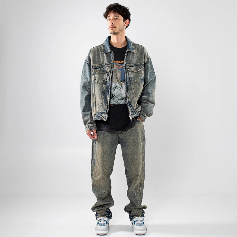 Glam Night Represent R2 Denim Pants - Blue/Cream