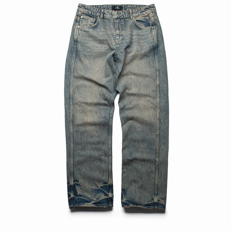 Represent R2 Denim Pants - Blue/Cream Wool Fit Mom Soft
