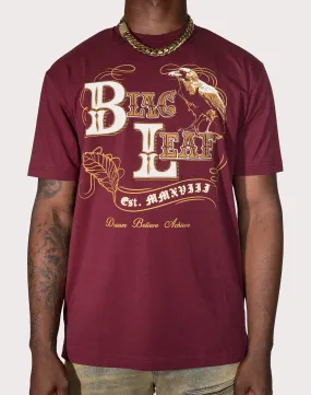 Shimmer Core Pure Linen Blend Blac Leaf D.B.A. Burgundy Tee