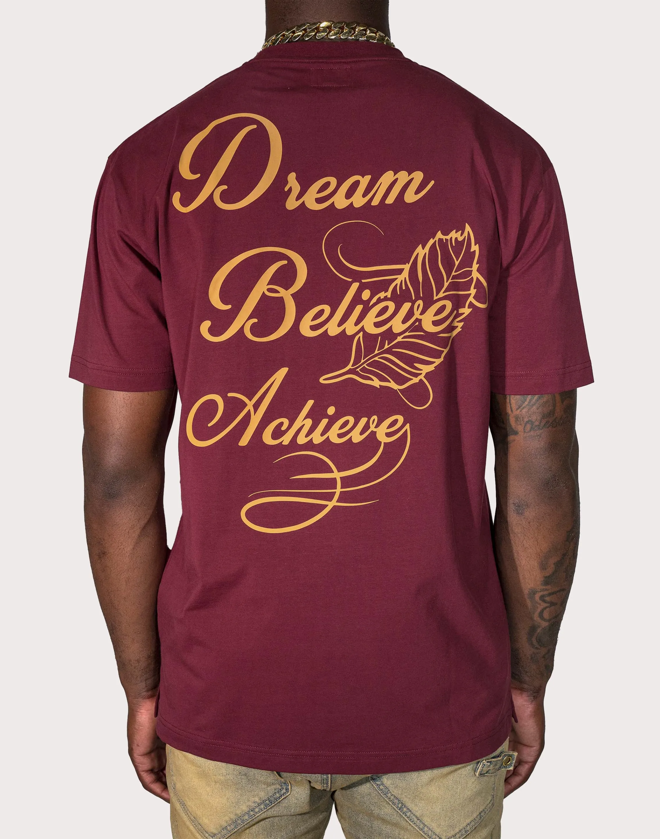 NonSlipGrip Blac Leaf D.B.A. Burgundy Tee