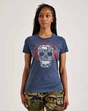 MoistureManagementSystem Glitter Glow LA Pop Art Music Notes Skull Tee
