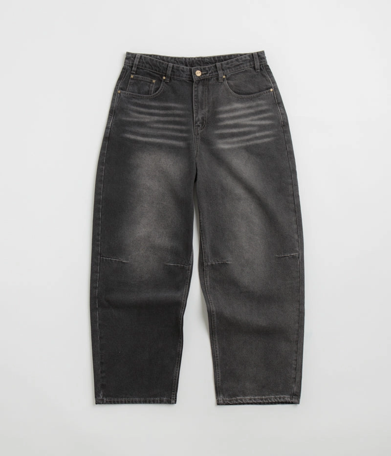 Detachable belt Casual Style Butter Goods Wide Cut Jeans - Washed Black
