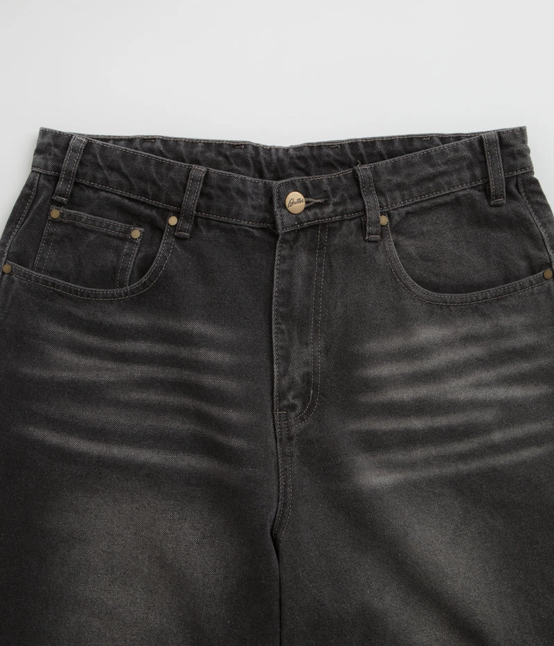 ReflectiveTrim Modern Design Butter Goods Wide Cut Jeans - Washed Black
