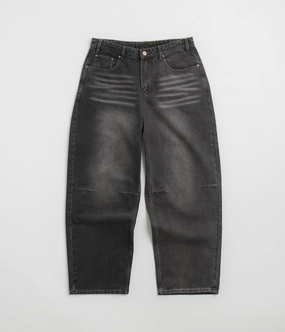 Detachable belt Casual Style Butter Goods Wide Cut Jeans - Washed Black