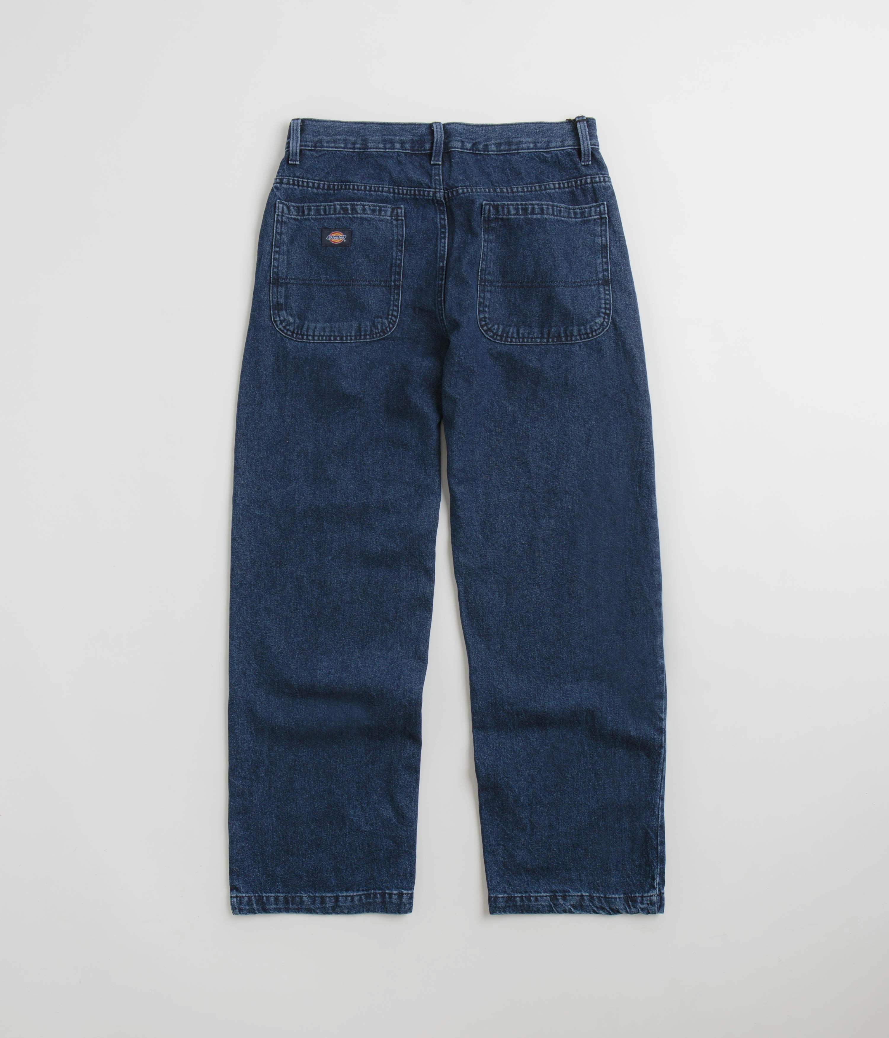 Anti Pilling Surface Dickies Double Knee Jeans - Stonewashed Indigo Blue