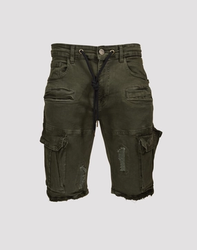 CompressiveFitFabric Vision Glow Grindhouse Distressed Twill Cargo Shorts