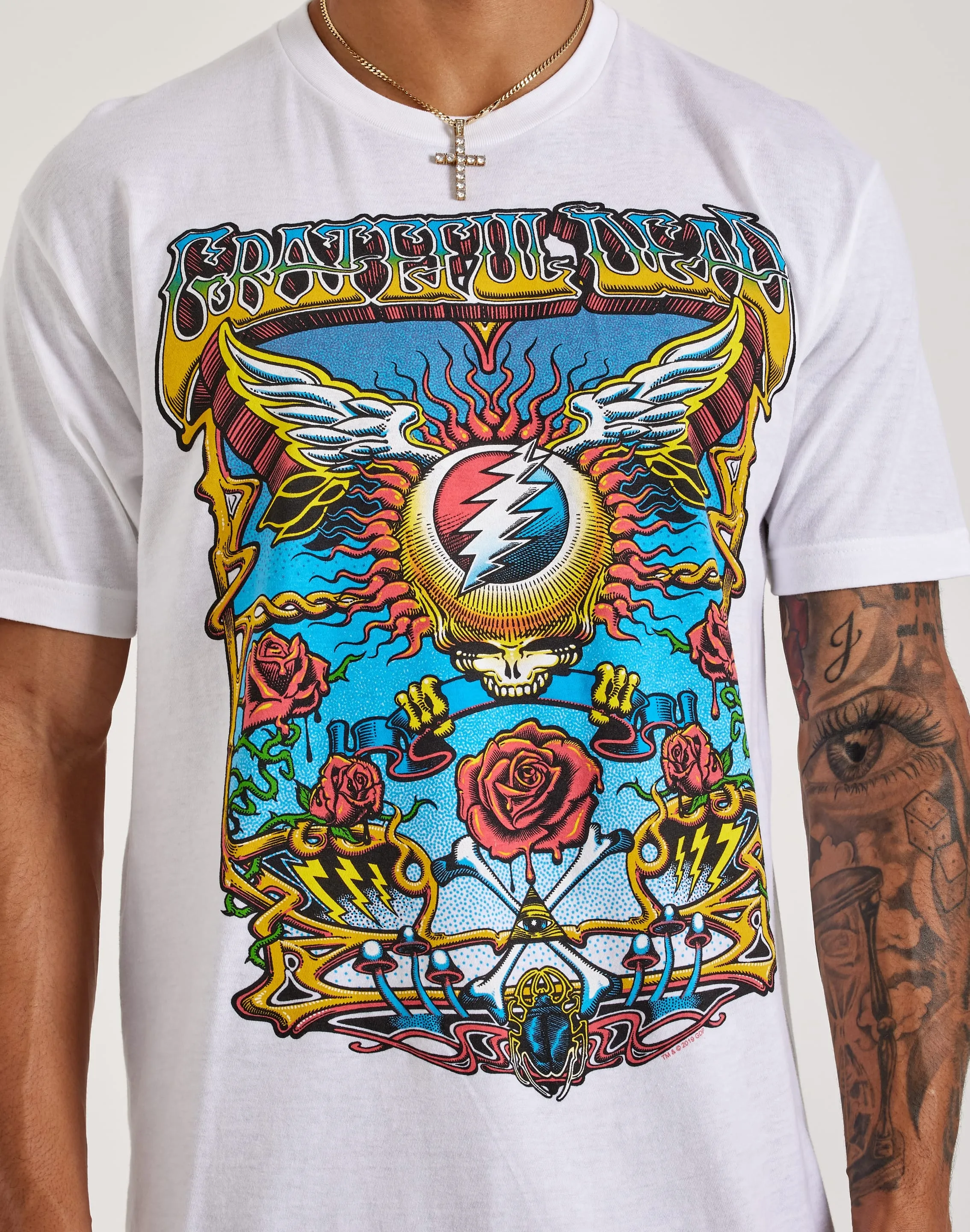 FlexibleCollar Country Core Liquid Blue Grateful Dead Tee