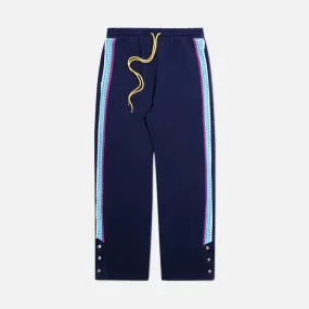 Clear Tone CROCHET PANEL PANT - BLUE