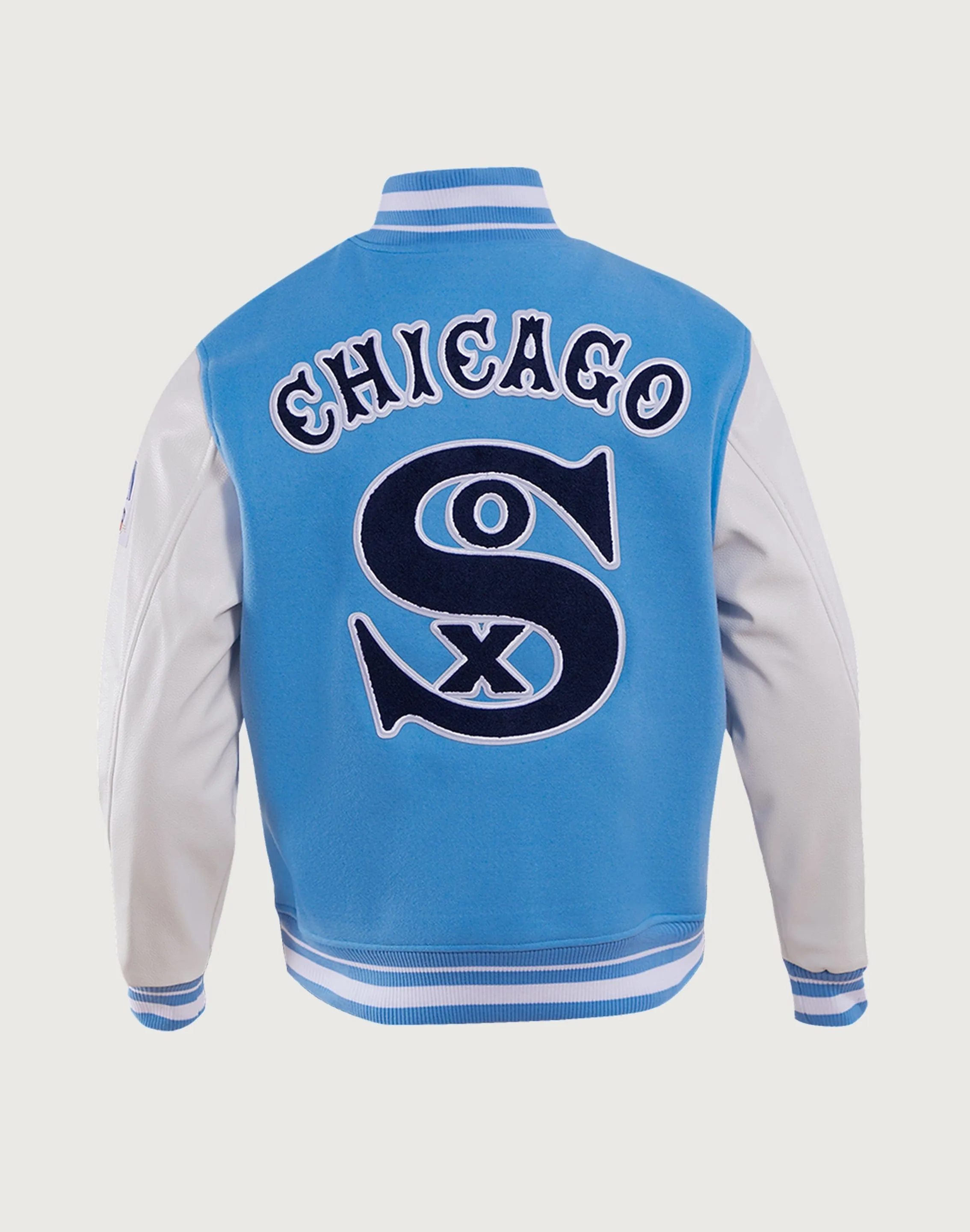 EcoFriendlyTextiles Fantasy Glow Pro Standard MLB Chicago White Sox Retro Classic Rib Wool Varsity Jacket