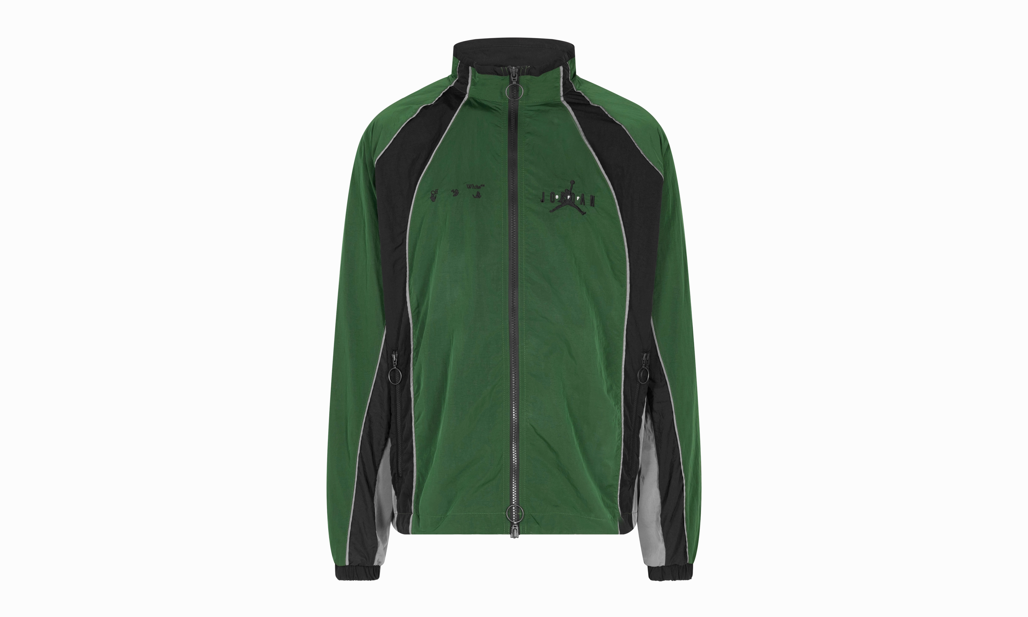 MinimalistDesign Street Glow Off White x Air Jordan Track Jacket "Green/Black"