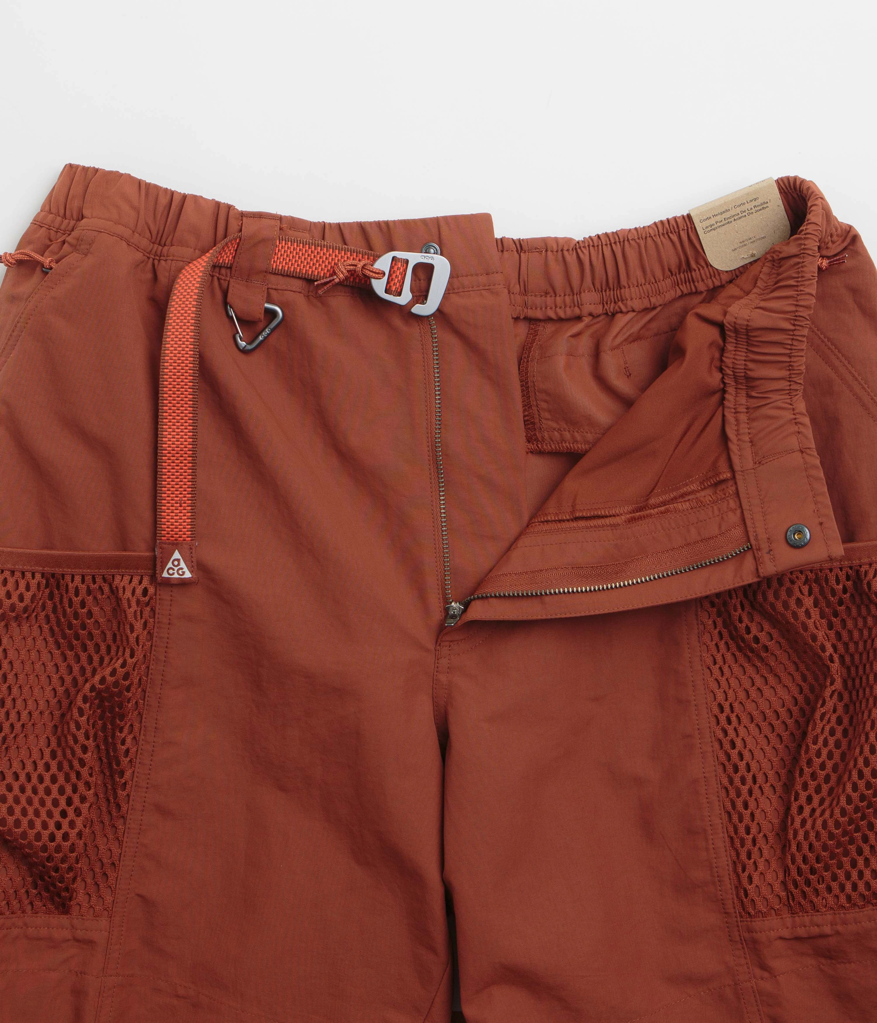 Nike ACG Snowgrass Cargo Shorts - Cinnamon / Picante Red / Summit White Recycled Polyester Blend Style Choice