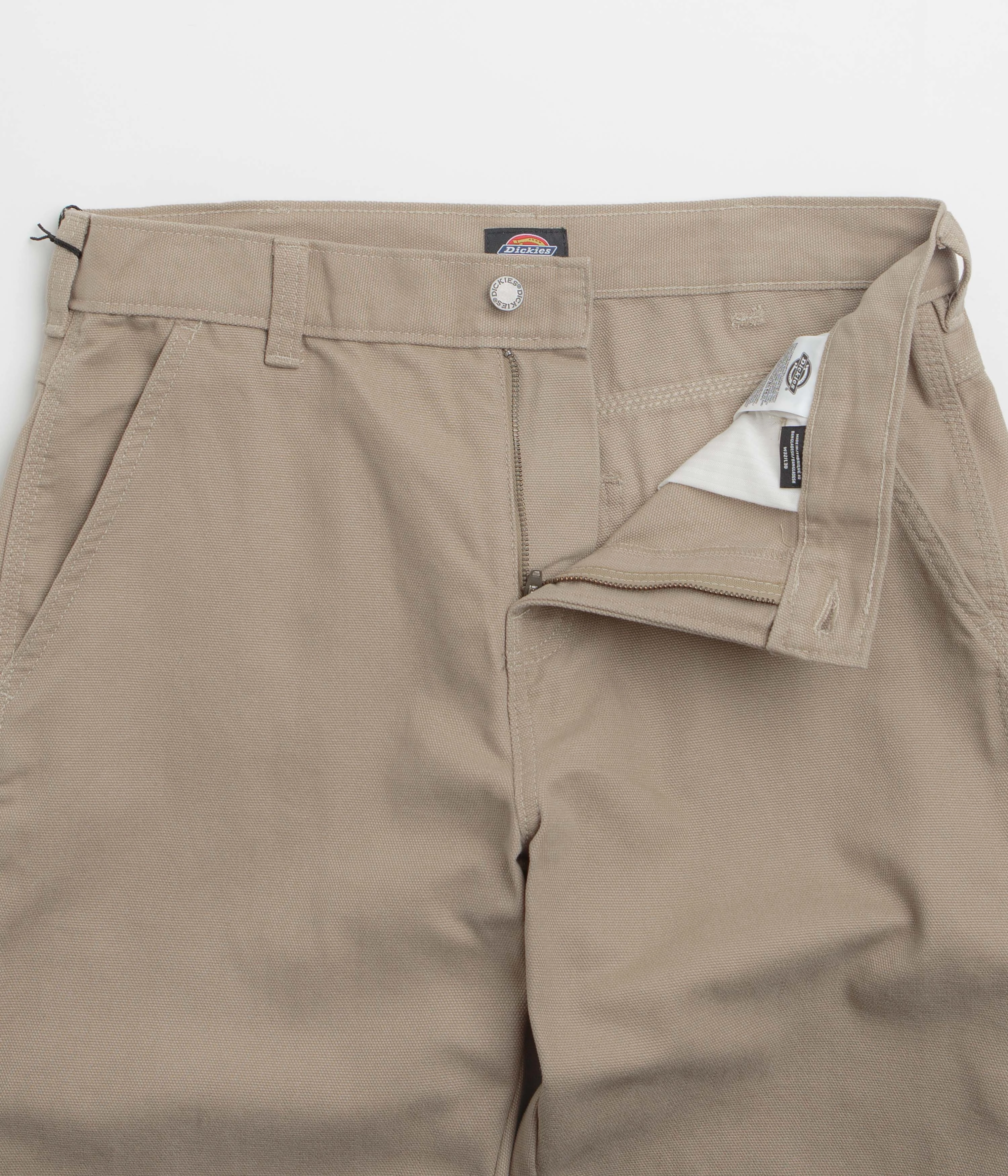 Adjustable Closure Layering Piece Dickies Carpenter Canvas Pants - Desert Sand